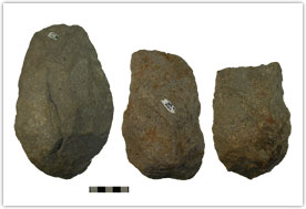 Basalt cleavers from Area C.