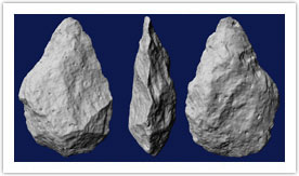 Digital archive example: 3D image of handaxe from Layer II-6 Level 1